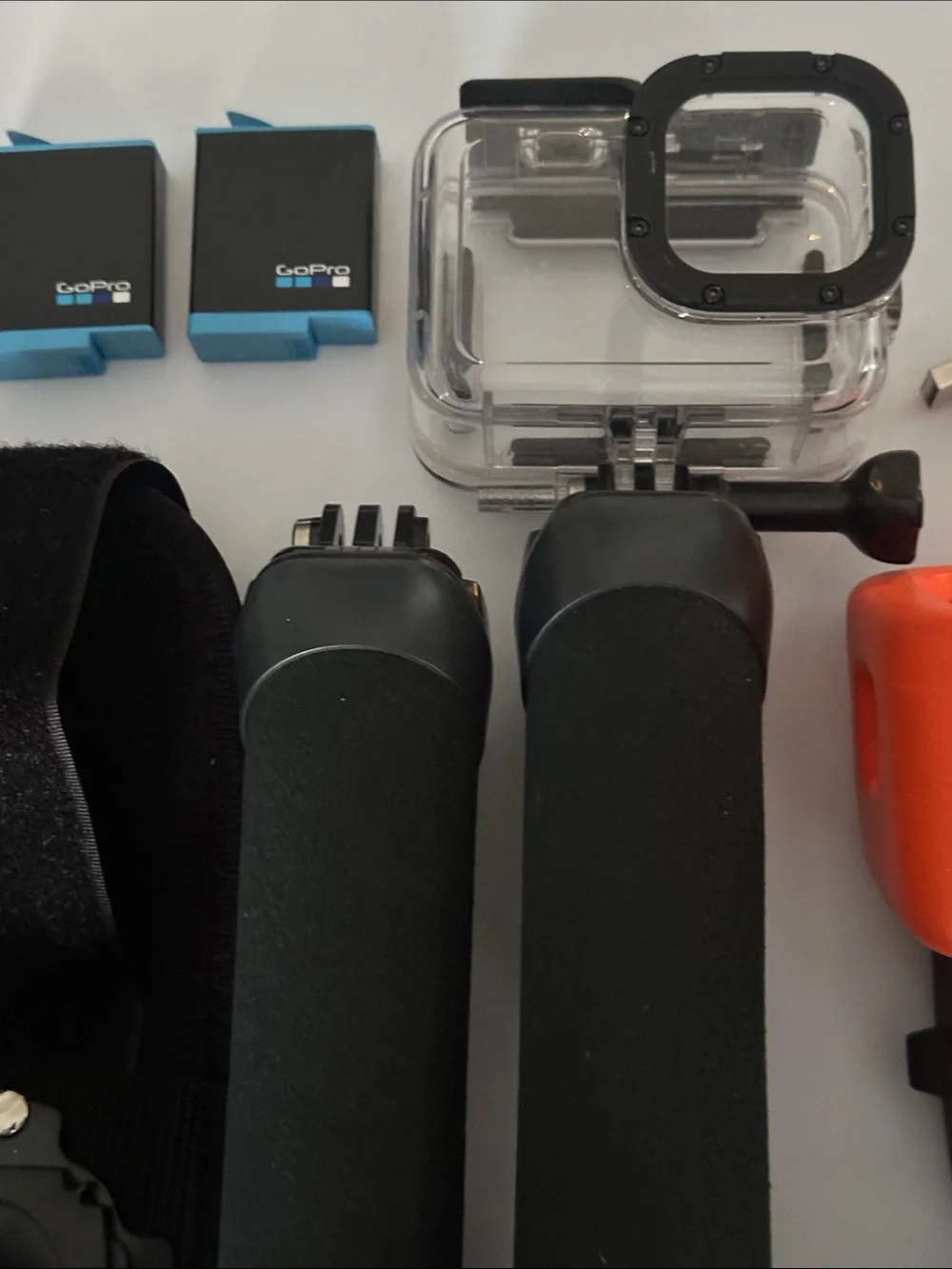 GoPro Accessory lot floating handler 2 battery charger suction clip mount case